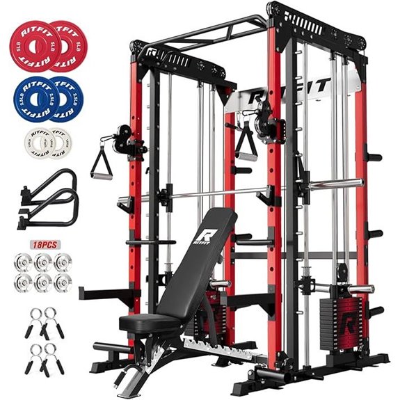 RitFit M1 Pro Smith Machine Power Cage Set