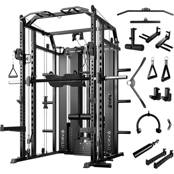 Mikolo Smith Machine with Weight Stack and Attachments
