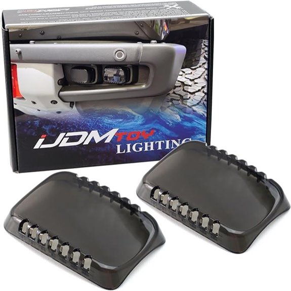 iJDMTOY Smoked LED Fog Light Shield Covers