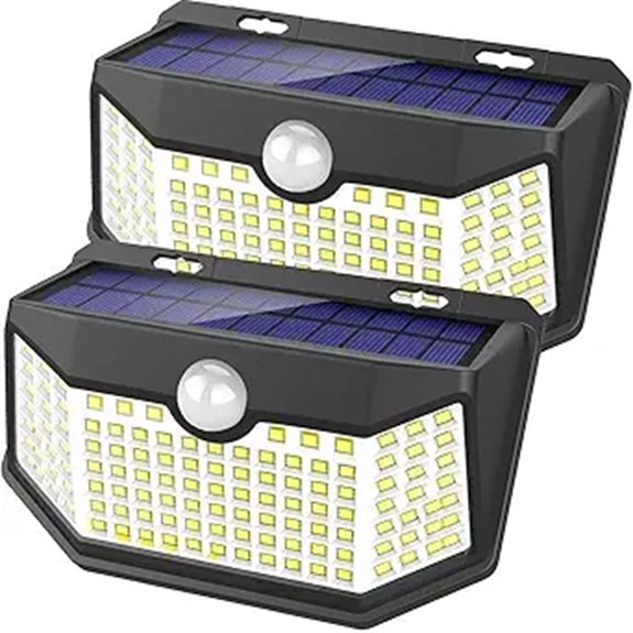 HMCITY Solar Outdoor Lights with Motion Sensor (2-Pack)