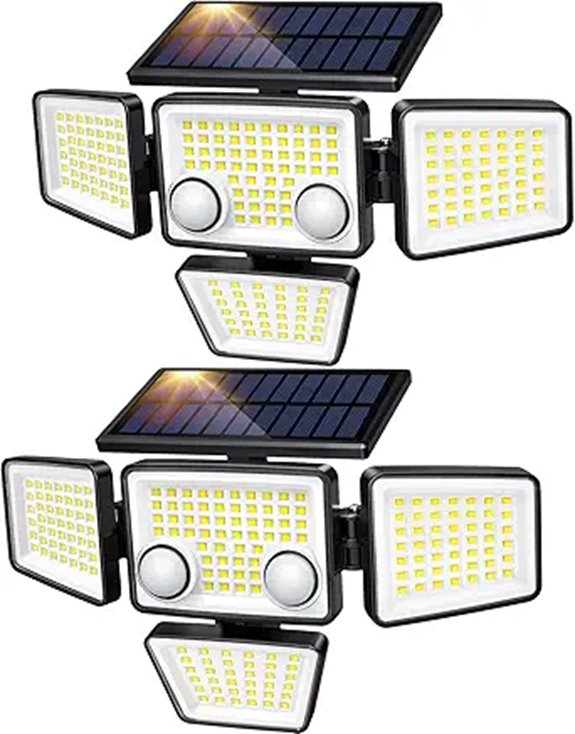 Solar LED Motion Sensor Outdoor Lights (2 Pack)