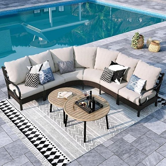 Sophia & William Half-Moon Patio Furniture Set