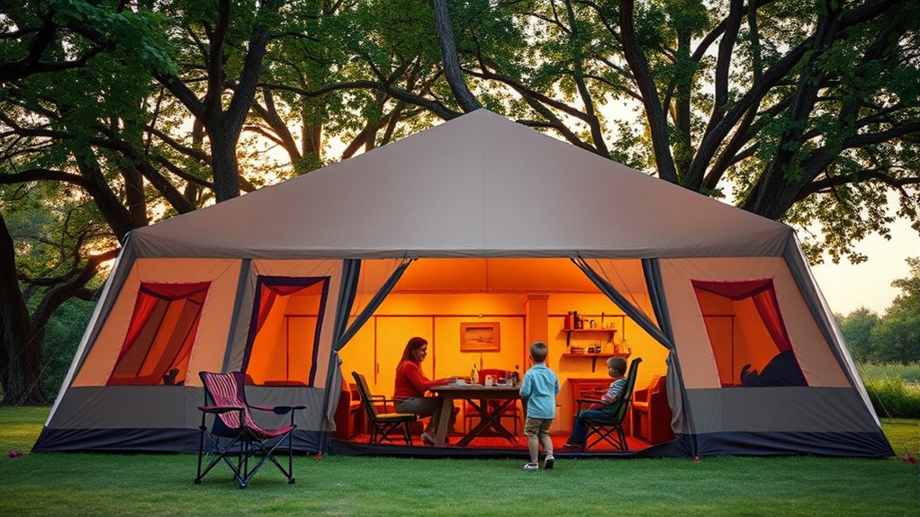 spacious comfortable family tents
