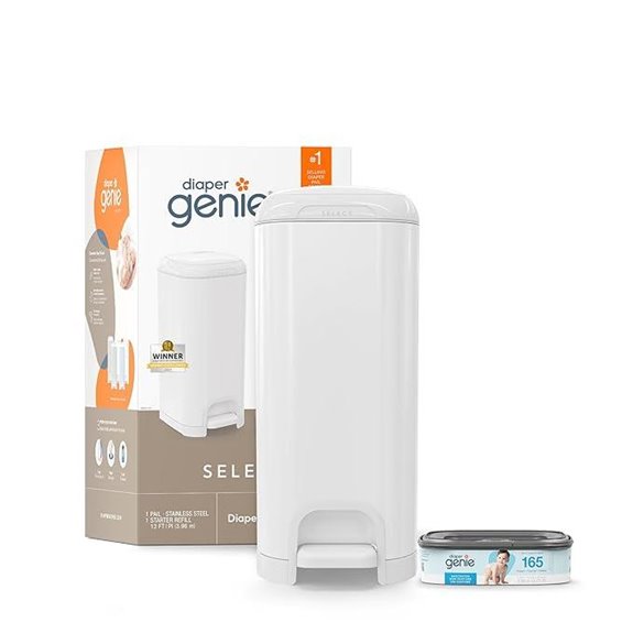 Diaper Genie Select Stainless Steel Pail with Refill
