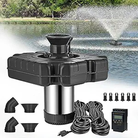 Pond Fountain Aerator 1HP Stainless Steel Floating Pump