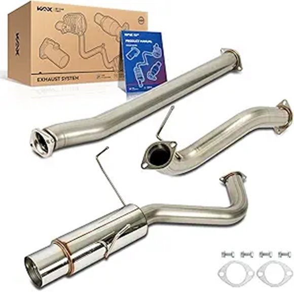 KAX Stainless Steel Cat Back Exhaust System for WRX