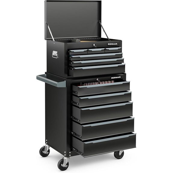 Goplus Steel Tool Chest with Locking Wheels