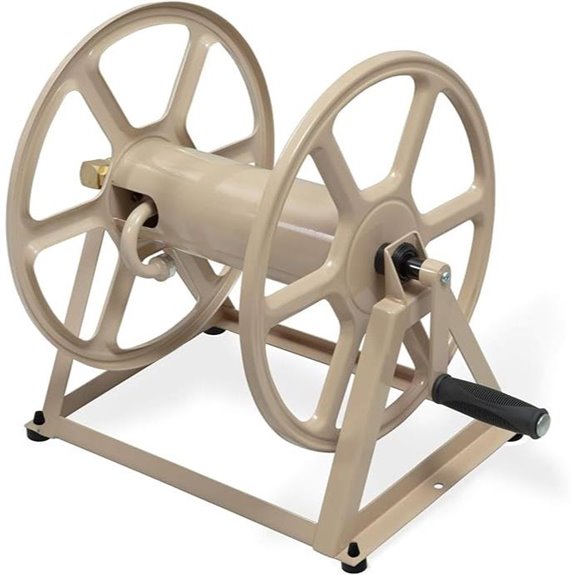 Liberty Garden Steel Wall/Floor Mounted Hose Reel