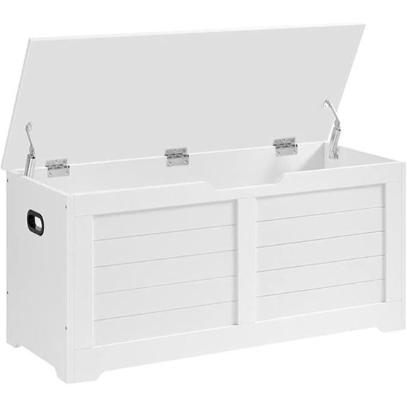 storage bench with hinges