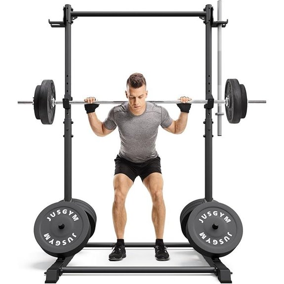 sturdy squat rack with pull up