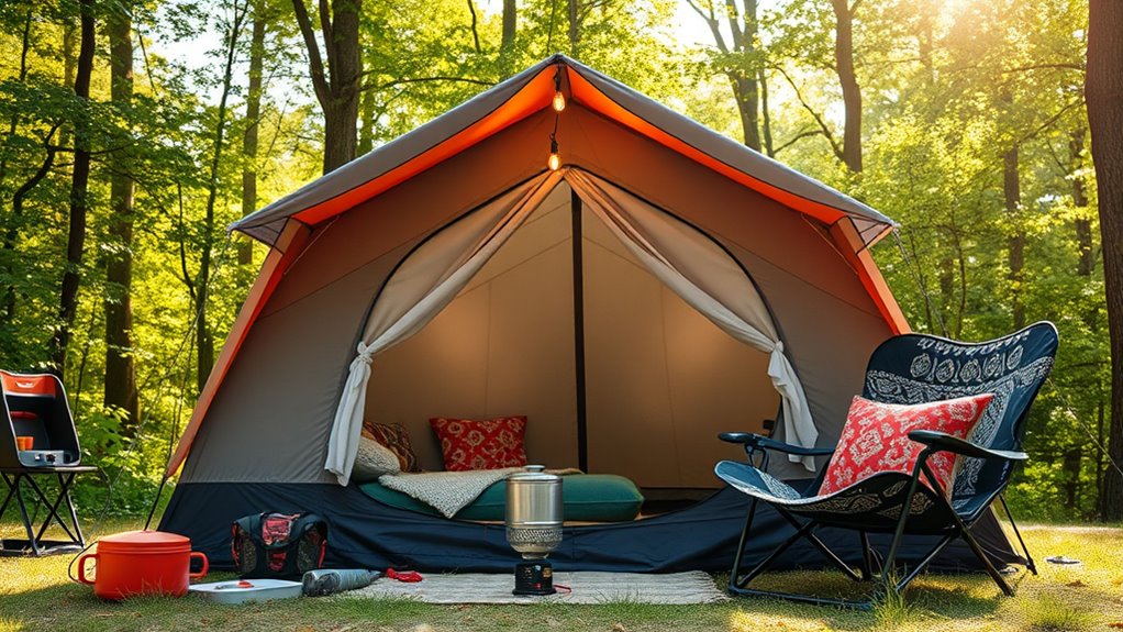 stylish glamping gear sets