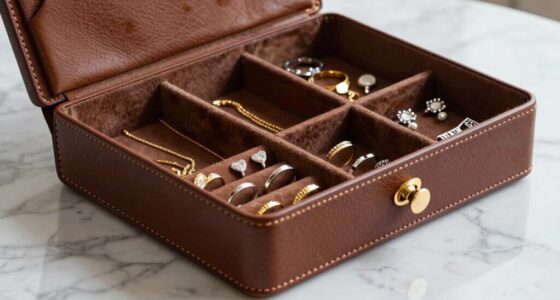 stylish leather jewelry storage