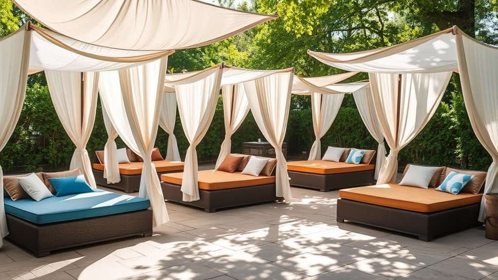 stylish outdoor canopy daybeds