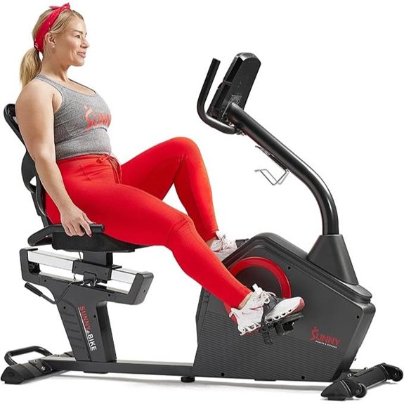 Sunny Health & Fitness Recumbent Exercise Bike with App
