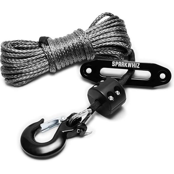SPARKWHIZ Synthetic Winch Rope Kit (1/4 x 50ft)