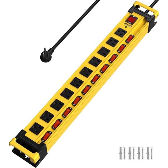 Power Strip 10 Outlets with Surge Protector and Switch