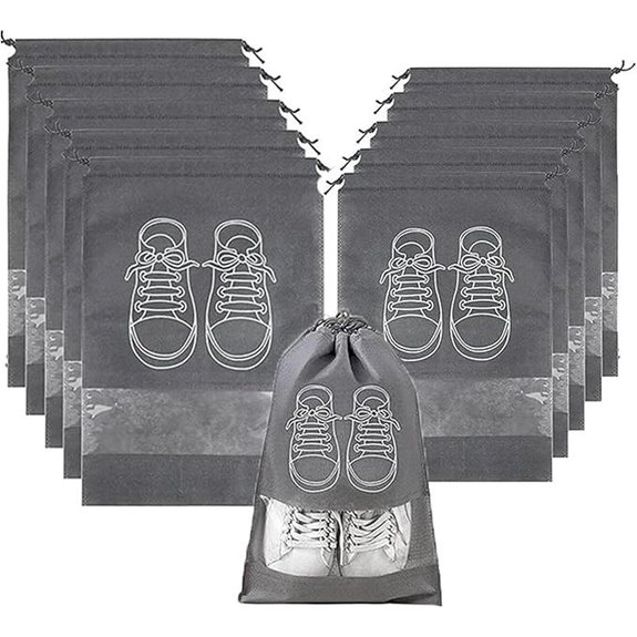Travel Shoe Bags Set (10 pcs) for Packing and Storage