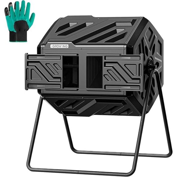 THEGROW'ING 43 Gallon Dual Chamber Compost Bin