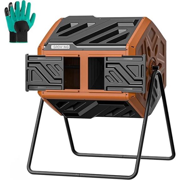 THEGROW'ING 43 Gallon Dual Chamber Compost Bin