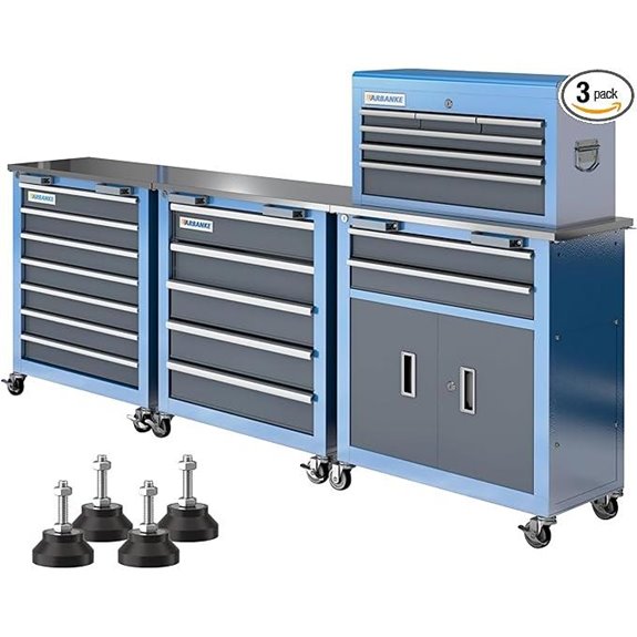 LARBANKE 3-in-1 Rolling Tool Chest with Connectors