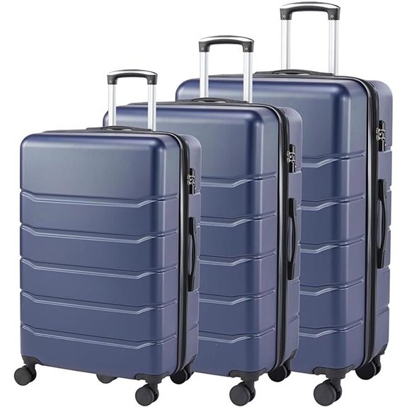 DUMOS 3-Piece Expandable Hardside Spinner Luggage