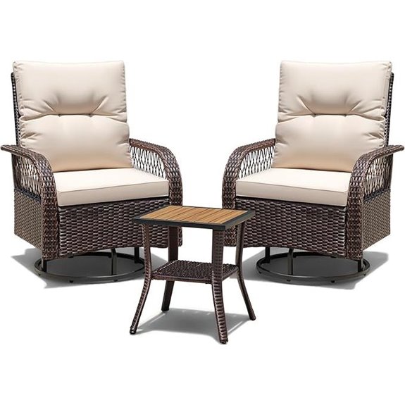 Devoko 3-Piece Patio Wicker Furniture Set
