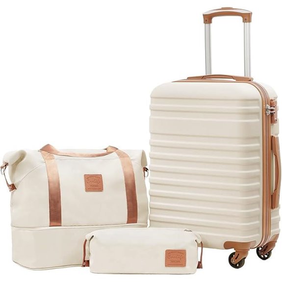 COOLIFE 3-Piece Softside Luggage Set with Wheels