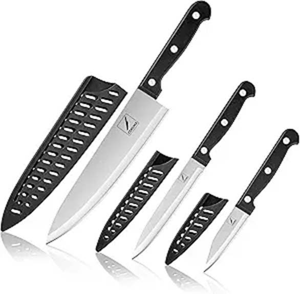 Kitchen Knife Set - 3 Pieces Stainless Steel