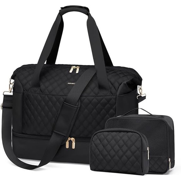 Travel Duffel Bag Set with Shoe Compartment (3 Pieces)