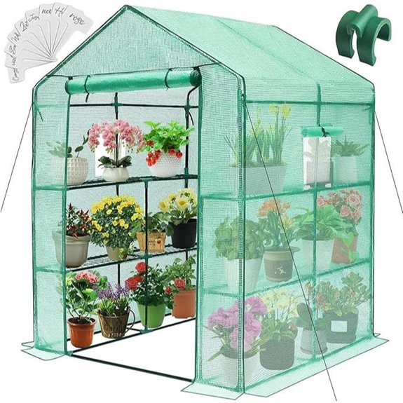 Greengro Greenhouse with 3 Tiers and 8 Shelves