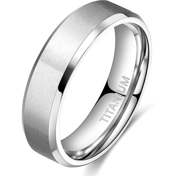TIGRADE Titanium Wedding Bands in Multiple Sizes