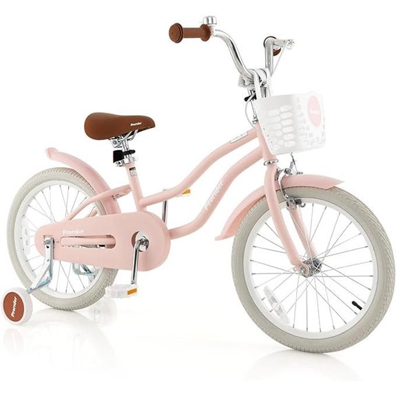 BABY JOY Kids Bike with Training Wheels and Basket