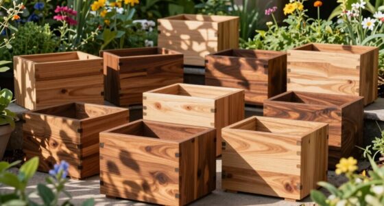 top cedar garden planters
