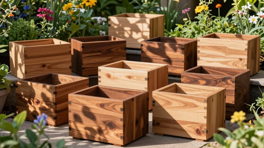 top cedar garden planters