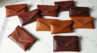 top full grain leather clutch