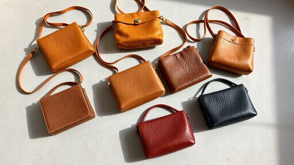 top full grain leather mini bags