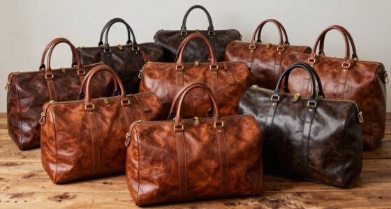 top full grain leather weekend bags
