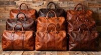 top full grain leather weekenders