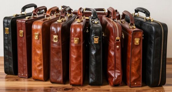top grain leather briefcases