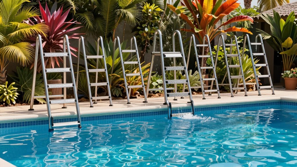 top heavy duty pool ladders