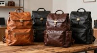 top italian leather business backpacks
