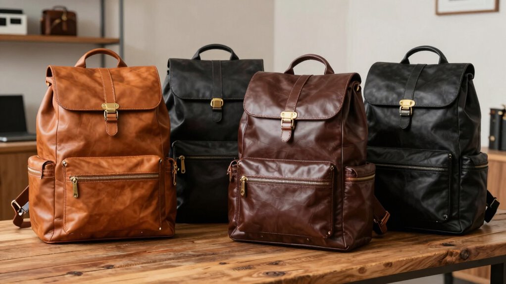 top italian leather business backpacks