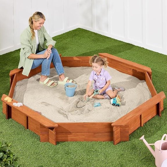 Best Choice Kids' Octagonal Wooden Sandbox with Cover
