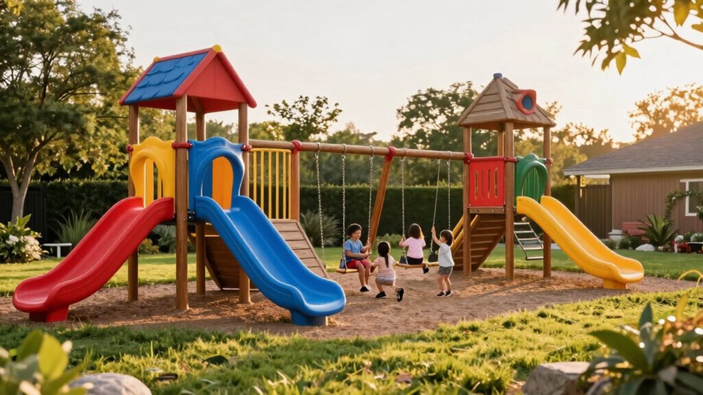 top large backyard swing sets