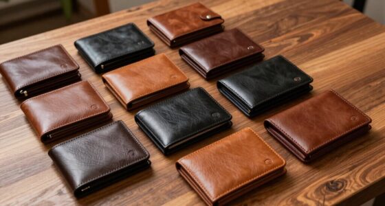 top leather business clutch