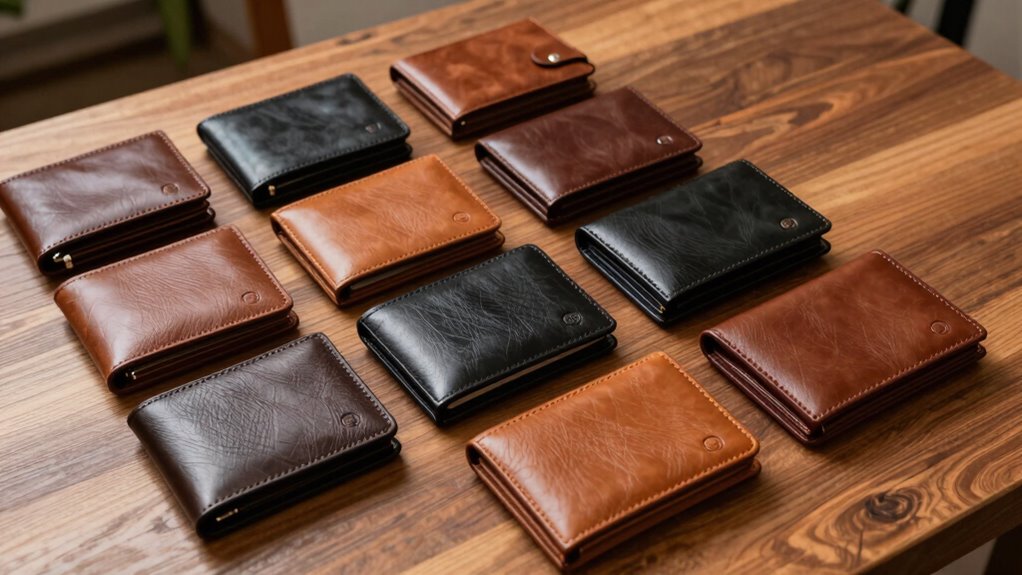 top leather business clutch