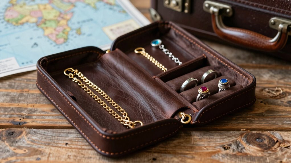 top leather jewelry travel cases