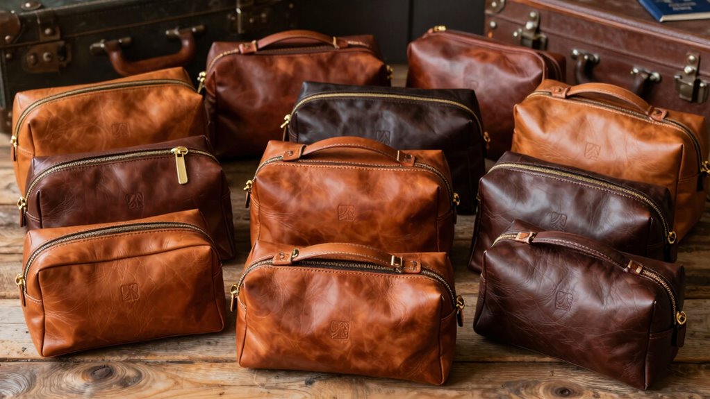 top leather travel toiletry bags