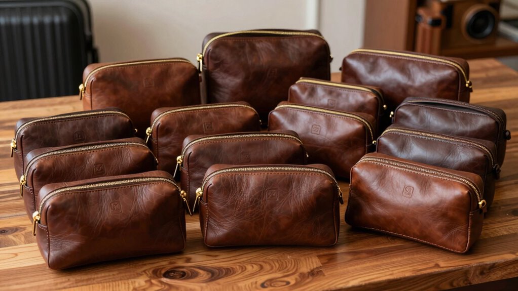 top leather travel toiletry bags