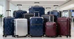 top luxury checked luggage